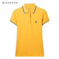 GIORDANO เสื้อโปโลผู้หญิง ปักclassicMan - Womens Classic Man polo 05319260