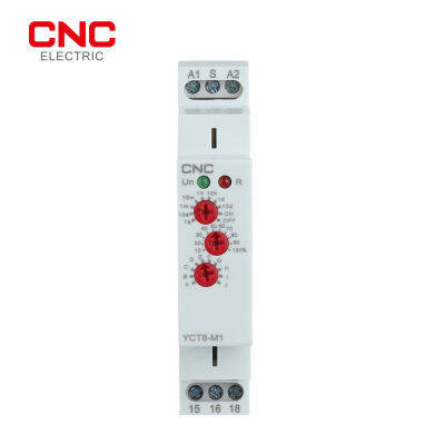 CNC YCT8-M1YCT8-M2 16A AC 230โวลต์ราง Din ประเภทระยะเวลาที่ล่าช้ารีเลย์มัลติฟังก์ชั่จับเวลารีเลย์ที่มี10ฟังก์ชั่นทางเลือก