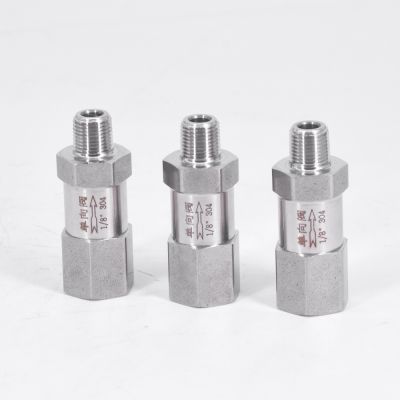 1/8 1/4 3/8 1/2 BSP NPT Female To Male One Way Check Valve Non-return Inline 304 Stainless Steel