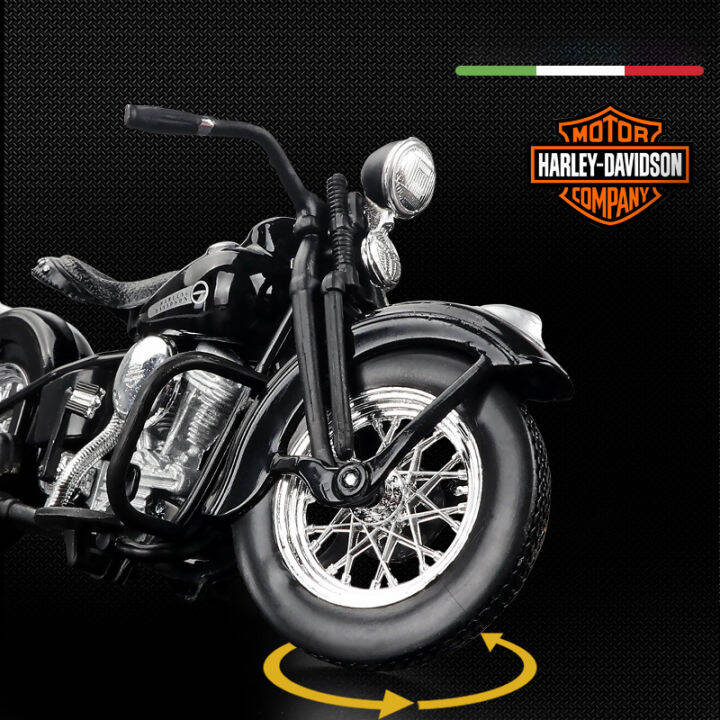 harley-1994-fl-panhead-รถจักรยานยนต์รุ่น1-18-scale-ยานพาหนะโลหะผสม-diecast-ของเล่นโลหะ-cool-ของเล่นรถมอเตอร์เค้กตกแต่ง-ornament