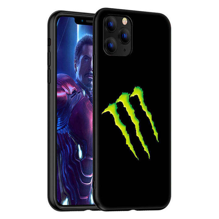 casing-หรับ-iphone-11-12-mini-x-xs-xr-pro-max-6-6s-7-8-6-7-8-plus-5-5s-se-2020-el80-monster-energy-pattern-phone-เคสโทรศัพท์-อ่อนนุ่ม-tpu-black-ปก