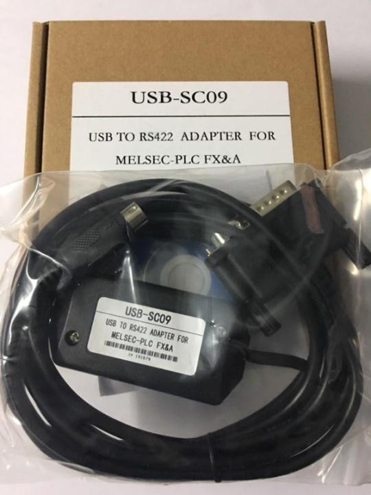 สายเคเบิลการเขียนโปรแกรม-mitsubishi-usb-sc09พร้อมสายเคเบิลการเขียนโปรแกรม-plc-หัวใหญ่-fx-และชุดสายเคเบิลข้อมูลดาวน์โหลด