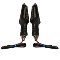 2Pcs Universal Motorcycle Turn Signal Lights Flowing Flicker Led Blinkers