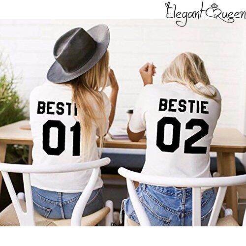 สง่างาม-queen-bestie-01-bestie-02เสื้อยืดฮิปสเตอร์พิมพ์ลายกราฟิกเสื้อเชิ้ตเพื่อนเสื้อยืดอ้างคำพูด