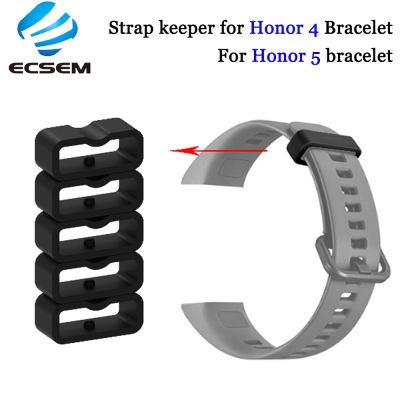 ◄□﹉ Ecsem 16mm pasek Keeper dla honoru 4 zespół wymiana pętli silikonowej zegarek pasek podtrzymujący gumowy uchwyt zabezpieczający