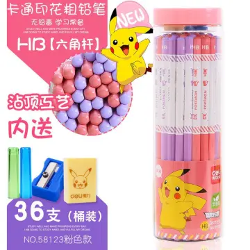 6/12Pcs Pokemon 2B Pencil Hb Pencil Children Cartoon Pikachu Anime Student  Stationery School Supplies Pencils