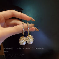 CIFbuy New Korean Vintage Cute Elegant Rhinestone Crystal Pearl Dangle Earrings For Women Elegant Simulated Pearl Luxury Jewelry Gift