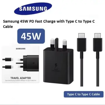45W PD Power Adapter T4510 (With 5A USB-C to USB-C cable)) Black