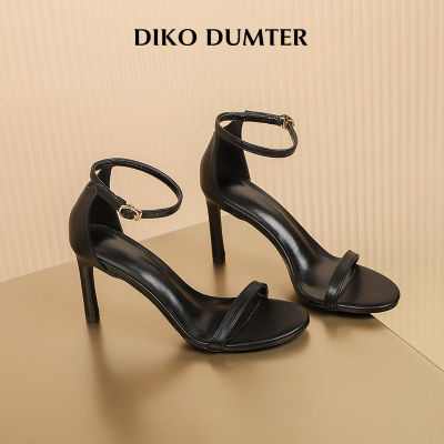 DikoDumter รองเท้าหุ้มส้นส้นเข็มเข็มขัดสีทึบแฟชั่นสำหรับผู้หญิง,รองเท้าปาร์ตี้ส้นสูงเปิดนิ้วเท้า