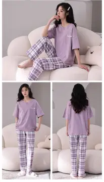 Short Sleeve Pyjamas Women Cotton Set Wear - Best Price in Singapore - Mar  2024