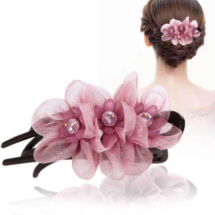 korean-fashion-silk-yarn-flower-cloth-hairpin-curler-hairpin-headwear-exquisite-hair-accessories