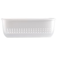 ♠℡ஐ Strainer Colander Bowl Set Drain Basin Basket Wall Mounted Vegetable Fruits Washing Bowl Strainer ( White )