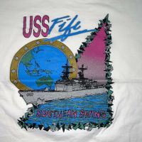 เสื้อยืดยานรบ90S USS วินเทจสำหรับผู้ใหญ่ผู้ชายเสื้อยืดแบรนด์2023ของผู้ชายเสื้อยืดแขนลำลองขาสั้นคอกลมแฟชั่นพิมพ์ลายเสื้อ100% คอกลมฤดูร้อนเสื้อยืดคอกลมคอกลมคอกลมใหม่ขายส่ง