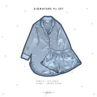 Panche Sleepwear -  ชุดนอนรุ่น Signature สี Dusty Blue