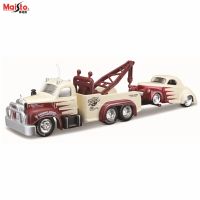 Maisto 1:64 1953 Mack B-61 Tow Truck 1941 Willys Design elite transport Die-casting car model collection gift toy