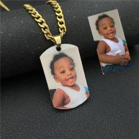 ✟┋  Custom Color Photo Necklace for Personalized Picture Pendant Necklaces Children Birthday