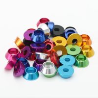 Anodized Colored aluminum alloy cup washer Aluminum flat Round Gasket Hexagon socket head screw gasket M2 M2.5 M3 M4 M5 M6 M8