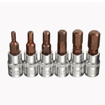 ❏◐ Drive Socket Set Socekt Wrench Socket Adapter 1/4 Hex Head Screwdriver Bit Hand Tools H3 H4 H5 H6 H7 H8