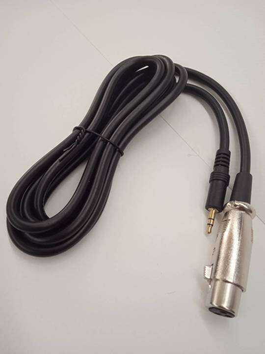 cable-microphone-xlr-f-to-3-5mm-m-แจ็คแปลง-สายไมค์คอนฟาเรน-ยาว-2-เมตร-ใช้ต่อไมค์กับคอม-สาหนาสัญญานดี-วัสดุได้มาตราฐาน-แข็งแรงทนทาน