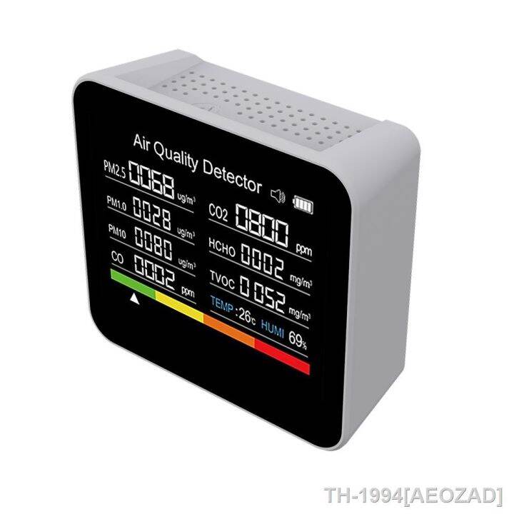 aeozad-9-in-1-air-คุณภาพ-monitor-co2-เมตร-co-tvoc-hcho-pm2-5-pm1-0-pm10-การวัดอุณหภูมิและความชื้นเครื่องตรวจจับคาร์บอนไดออกไซด์