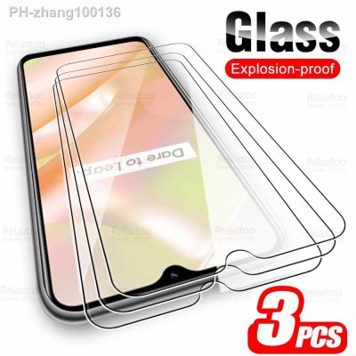 For Realme C33 Glass 3Pcs Tempered Glas Realmy C30 C30S C35 C31 C 30 S 30S 31 35 33 Armor Cover Screen Protector Protective Film