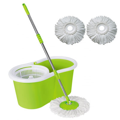 Ivvy Spin Mop ชุดถังปั่นม๊อบพลาสติก พร้อมไม้ถูพื้นและผ้าม็อบไมโครไฟเบอร์ 2 ผืน รุ่น Eco ปรับหมุนได้ 180 องศา ถังปั่น 2 in 1 ไม้ม๊อบถูพื้น ถังปั่นไม้ม๊อบ ไม้ม๊อบ ไม้ม็อบถูพื้น ไม้ม็อบ