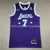 ☞▽♠ Comfortable Antony No. 7 Jersey Lakers City Edition Purple 75th Anniversary Laser Diamond Label Melo Embroidered Basketball Uniform Men 950540