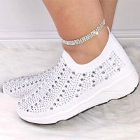 Women Crystal Mesh Sneakers Womens Comfortable Flats Ladies Fashion Loafers Woman Casual Vulcanized Female Shoe Plus Size