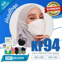READY STOCK หน้ากาก Kf94 Headloop 4ply Non Medical 50Pcs Mask Hijab Mask Face Mask Head Loop Facial