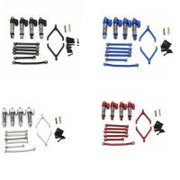 Metal Shock Absorbers Steering Rod Chassis Tie Links Set for FMS FCX24 1/24 RC Crawler Car Upgrades Parts Accessories