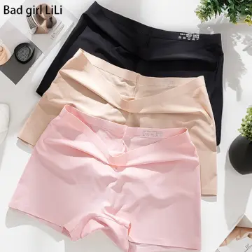 Yokufashion Women Boyshorts Seamless Summer Ice Silk Safety Short Pants Mid  Waist Ladies Boxer