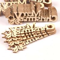 10Pcs Huruf Selamat Natal Irisan Kayu Kerajinan DIY untuk Scrapbooking Buatan Tangan Dekorasi Rumah Kayu Ornamen Aksesoris M1642