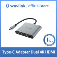 USB-C Wavlink Sang Bộ Chuyển Đổi Hiển Thị HDMI 4K Kép