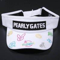 PEARLYGATES หมวกไม่มีหมวกสำหรับผู้หญิง,หมวกกอล์ฟฤดูใบไม้ผลิและฤดูร้อนหมวกผู้หญิงลายพิมพ์น่ารัก PG เกาหลีใต้กระบังแสงหมวกผู้หญิง