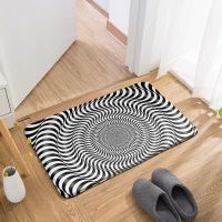 3D Vortex Entrance Doormat Modern Bathroom Bedroom Living Room Anti-slip Carpet Soft Indoor Rug Welcome Mat Home Decoration