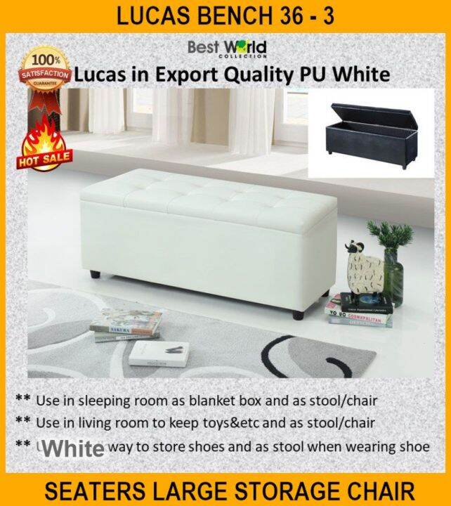 Lucas Bench 36 3 Seaters Large Storage Bench Chair / Bench Stool Lazada