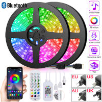 Tuya ไฟแถบไฟ LED อัจฉริยะ12V ไฟ RGB หรี่ได้2835เพลงเทปยืดหยุ่น LED รีโมท /Bluetooth /Wifi Alexa ควบคุมด้วยเสียง5 M