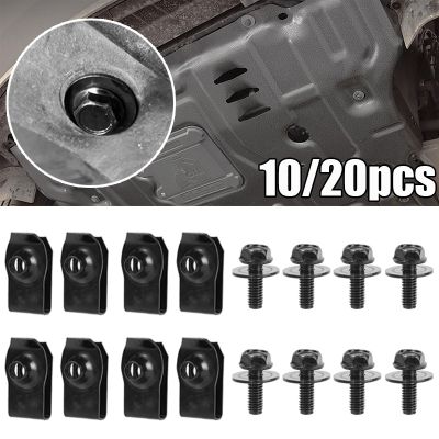 【CC】▪  20pcs car U-clamp Self-tapping Screws Tapping Bolts Engine Cover  Retainer Fastener Parts