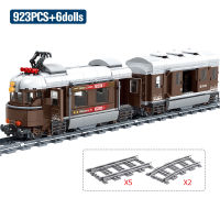 MOC 923pcs City IDEAS Swiss classic train Creative Building Blocks DIY Assembly Bricks Educational Toys For kids birthday gifts