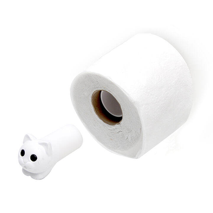 qualy-roll-meo-toilet-paper-holder-ที่แขวนกระดาษทิชชู่-กระดาษชำระ-รุ่นน้องแมวเหมียว-พร้อมตัวดูดสูญญากาศ-ไม่ต้องเจาะผนัง