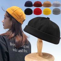 Men Cotton Brimless Skullies Cap Solid Color Street Portable Docker Hats Multipurpose Beanie Artist Hip Hop Women Autumn Winter