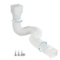 1ชิ้นยืดหยุ่นสีขาว Downspout Extender Diverter ขยาย Downspout Extender จาก21ถึง60นิ้ว