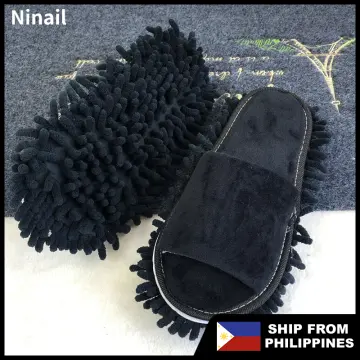 Mop Slippers Washable Microfiber Household Floor Cleaning Dusting Mopping  Shoes