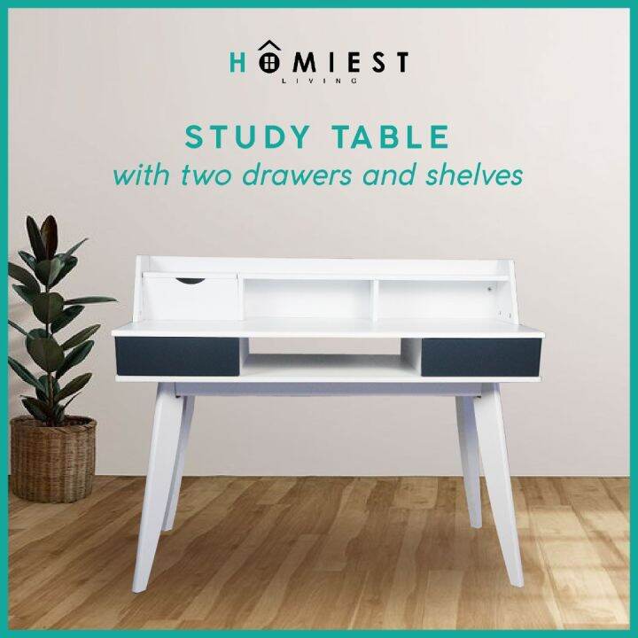 (Free Installation) Homiest Modern Study Table Study Desk with Storage