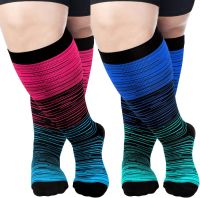Running Compression Socks Knee High Women Men Sports Socks for Marathon Cycling Football Varicose Veins Stockings 4XL Plus Size