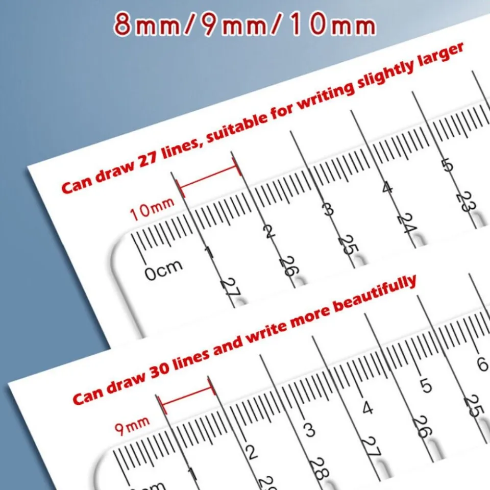 HESONG High Quality Plastic Writing Straight Line Transparent Envelope  Addressing Stencil Calligraphy Stencil Ruler Template Straight Line Stencil  Ruler