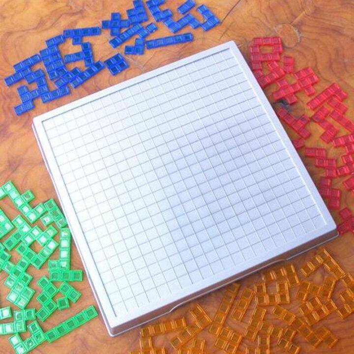 เกมกลยุทธ์-blokus-สี่เหลี่ยมเพื่อการศึกษากระดานของเล่นง่ายต่อการเล่นคิวบิกสำหรับเด็กชุดของขวัญในร่ม