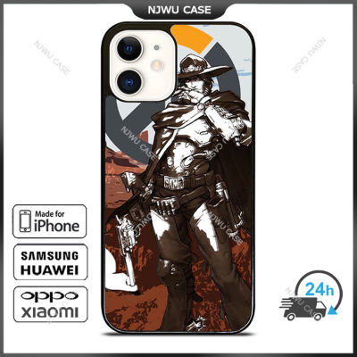 Overwatch Mccree Phone Case for iPhone 14 Pro Max / iPhone 13 Pro Max / iPhone 12 Pro Max / XS Max / Samsung Galaxy Note 10 Plus / S22 Ultra / S21 Plus Anti-fall Protective Case Cover