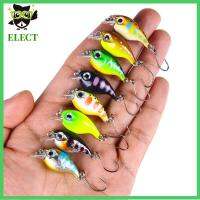 QEESHE5533753 2pcs Wobblers crankbaits เหยื่อตกปลาขนาดเล็ก การสั่นสะเทือน ตะขอสามชั้น เหยื่อจมวิบ ร้อนแรงมาก 3.6ซม. 2.1กรัม เหยื่อล่อตกปลา อุปกรณ์ตกปลาสำหรับตกปลา