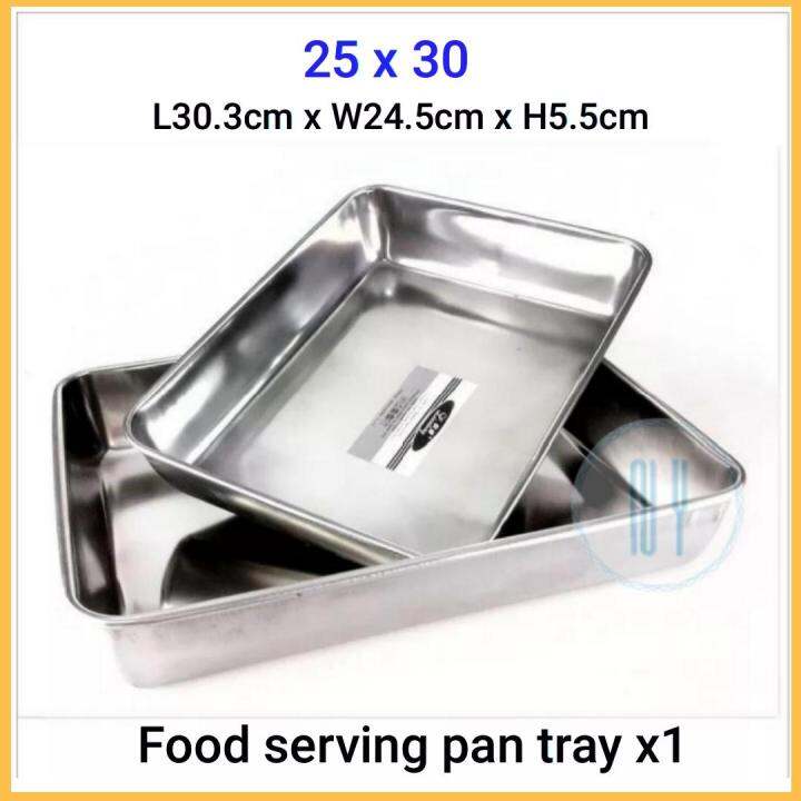 Stainless Steel Rectangular Serving Dining Food Tray Dish Display ...